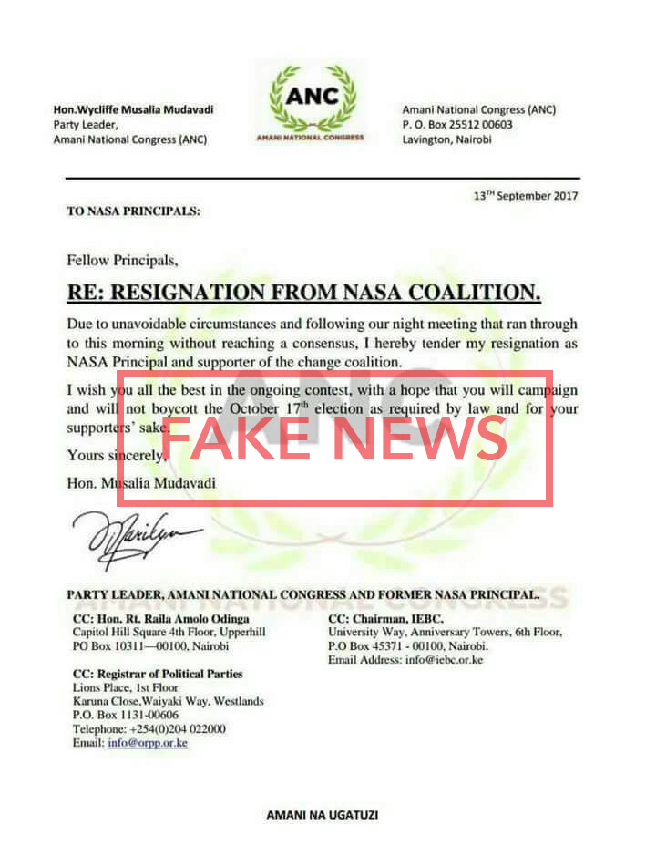 Fake Resignation Letter